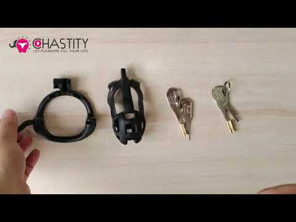 Dark Cobra Chastity With Testicular Lock Video