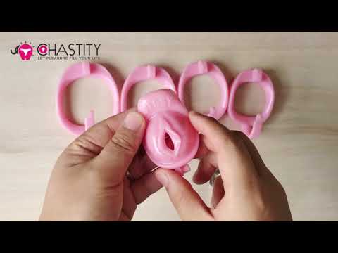 Sissy Clit Cock Cage With Ball Separator Video