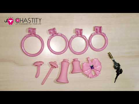 Butterfly Bow & Gem Shemale Chastity Cage Video