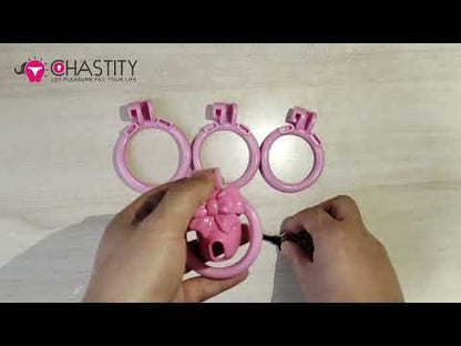 Cap Bowtie Tight Male Chastity Lock Video