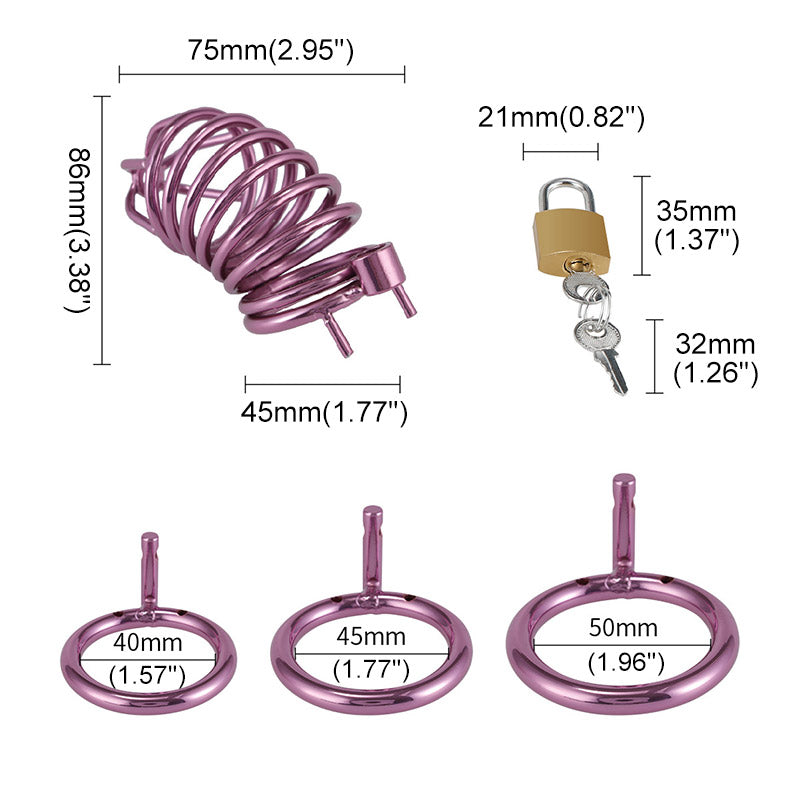 Purple Chastity Cage