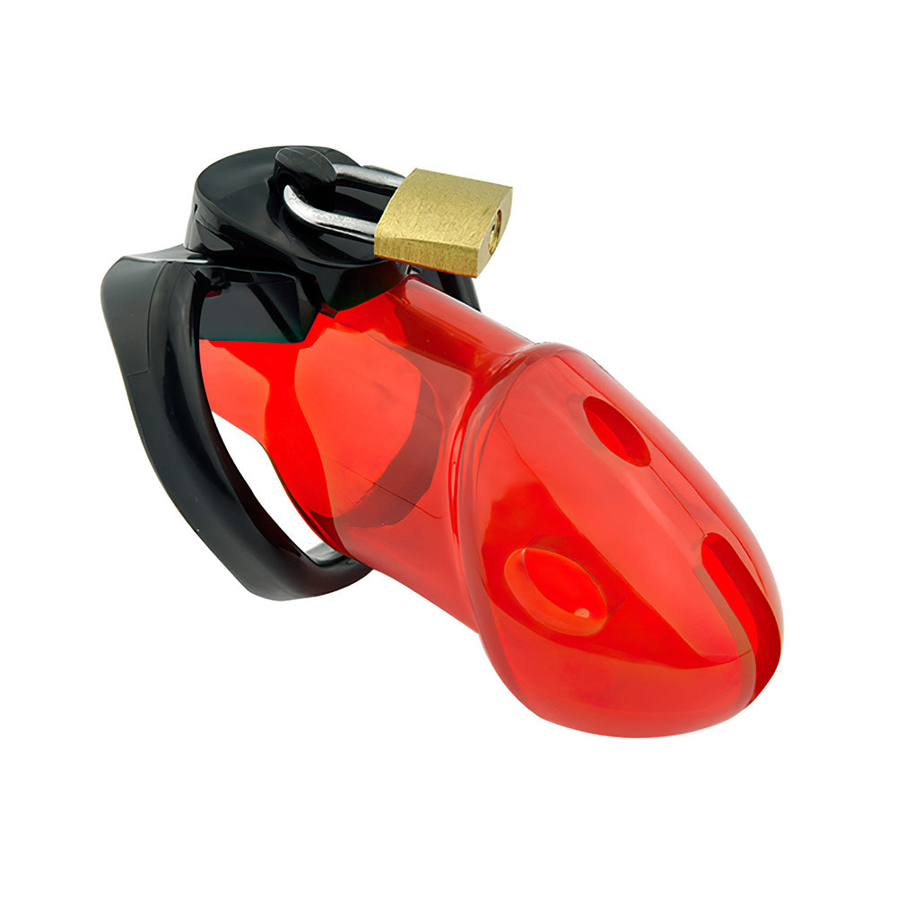 red chastity cage