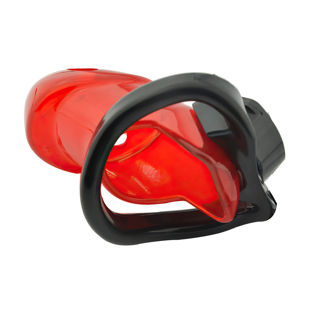 red chastity cage