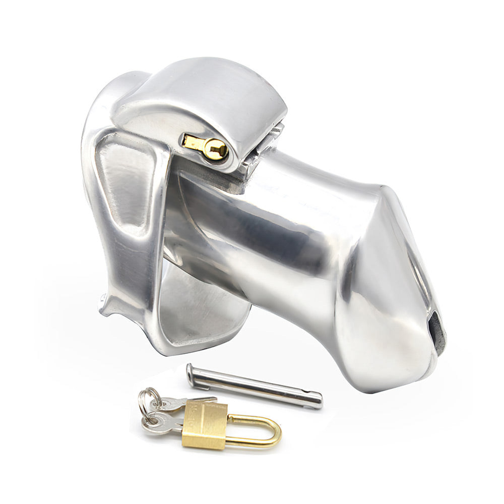 stainless steel long chastity device