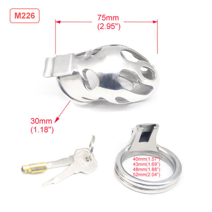 stainless steel male chastity device