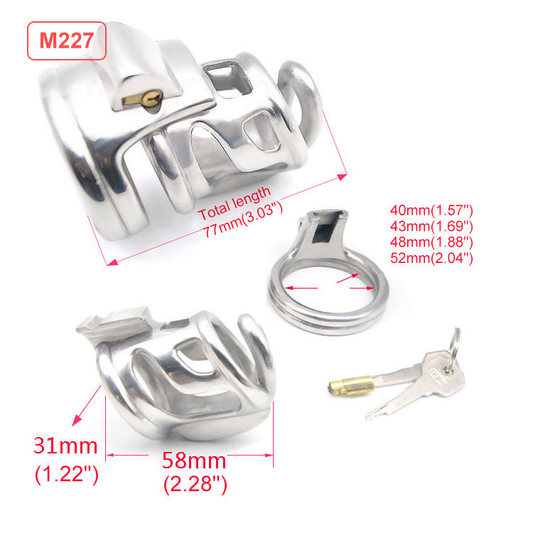 stainless steel male chastity device