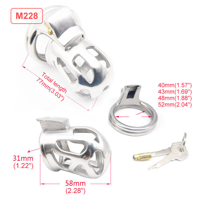 stainless steel male chastity device