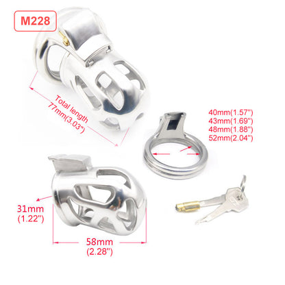 stainless steel male chastity device